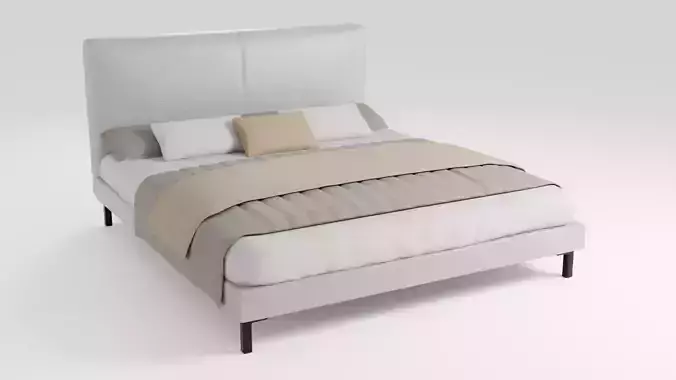 Bed with headboard in Italian modern design