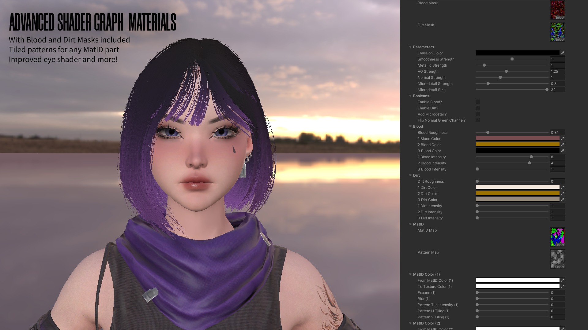 Cyberpunk Ninja Girl Vex - Game Ready Low-poly 3D model_21