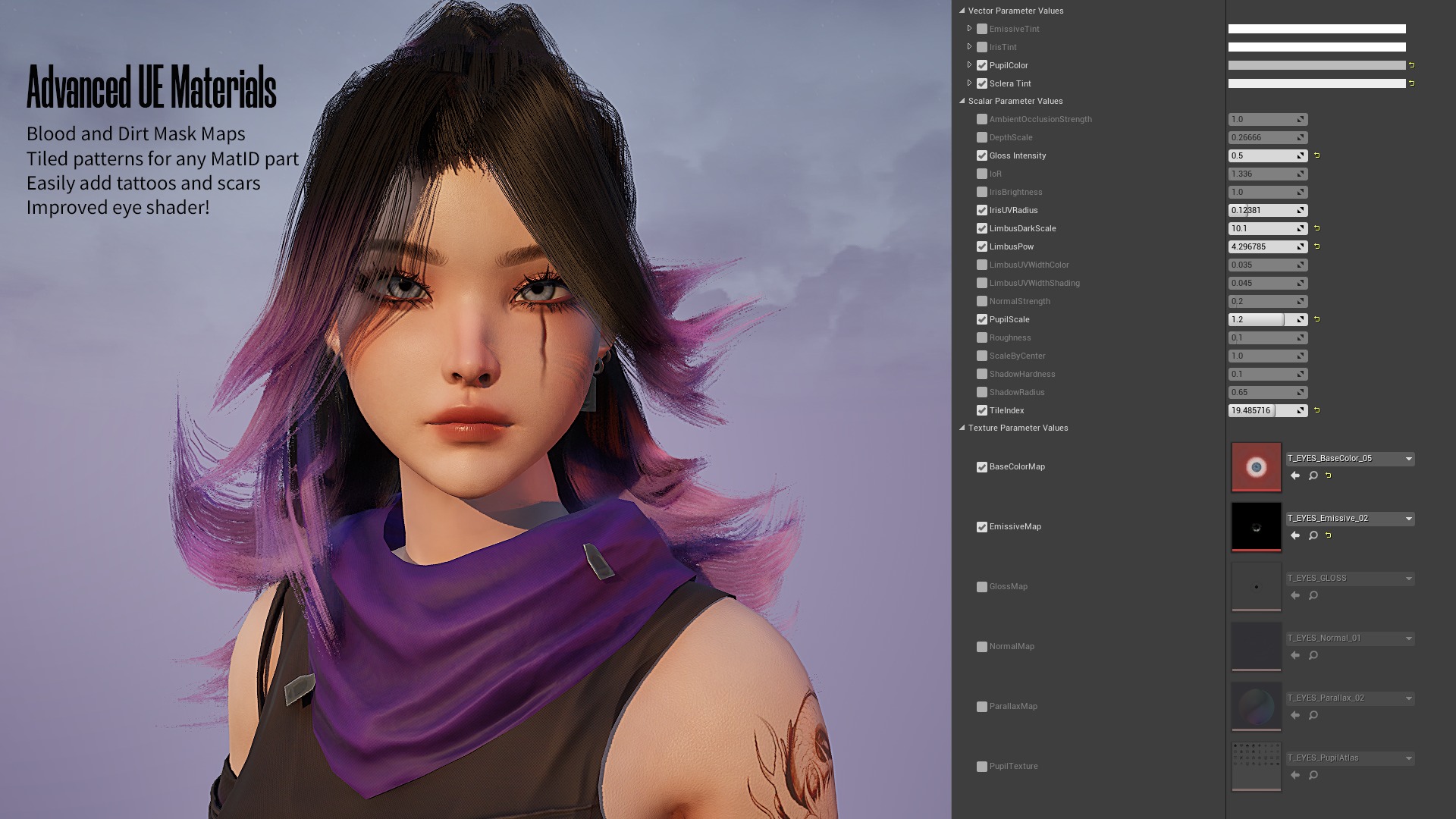 Cyberpunk Ninja Girl Vex - Game Ready Low-poly 3D model_19