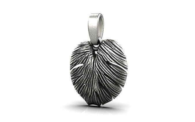 Palm leaf pendant model 938 3D print model