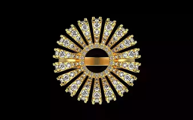 Palm ring with gems model  939