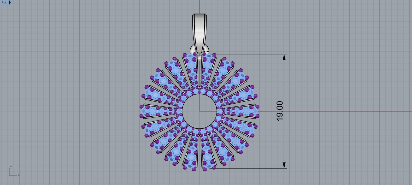 Palm pendant model 940 3D print model_5
