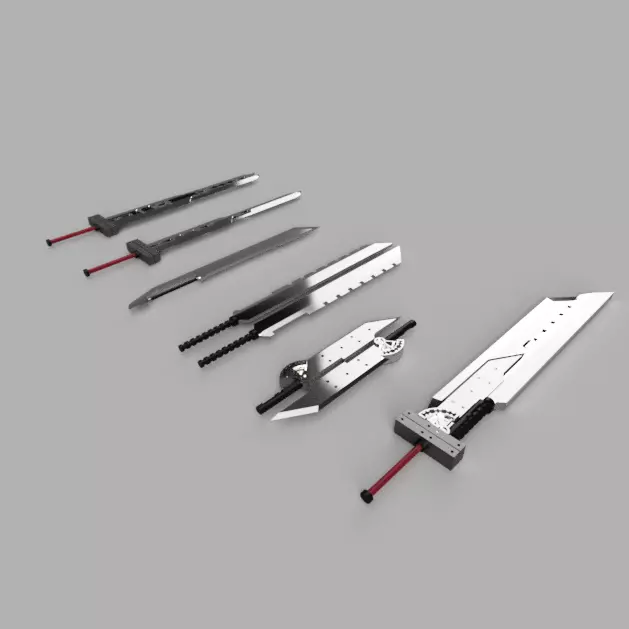 Final Fantasy VII Cloud Strife Fusion Sword 3D model_0
