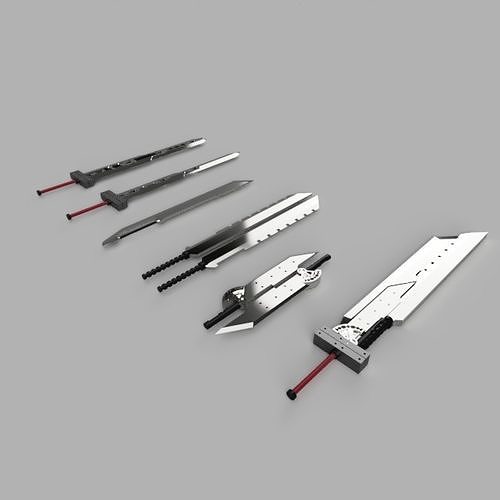 Final Fantasy VII Cloud Strife Fusion Sword 3D model