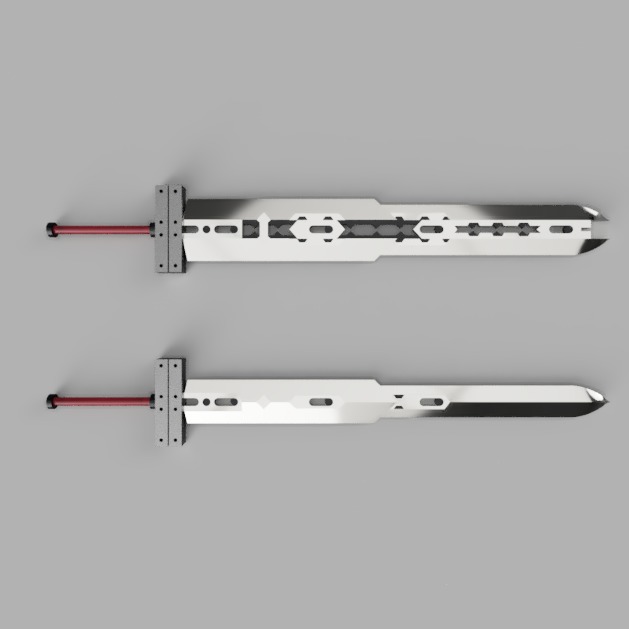 Final Fantasy VII Cloud Strife Fusion Sword 3D model_2