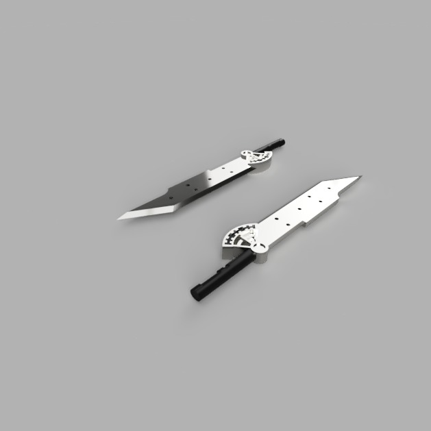 Final Fantasy VII Cloud Strife Fusion Sword 3D model_7