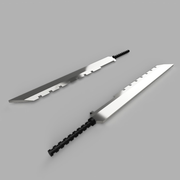 Final Fantasy VII Cloud Strife Fusion Sword 3D model_5