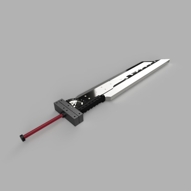 Final Fantasy VII Cloud Strife Fusion Sword 3D model_9