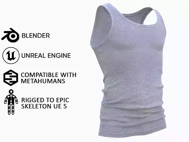 Singlet 8 - All MH Bodies and UE5 Skeletons - Rigged