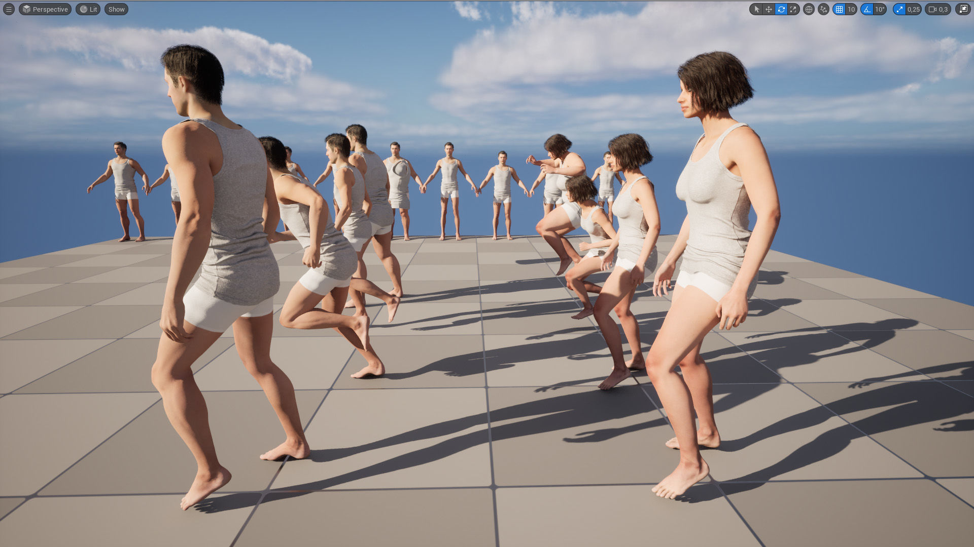 Singlet 8 - All MH Bodies and UE5 Skeletons - Rigged Low-poly 3D model_14