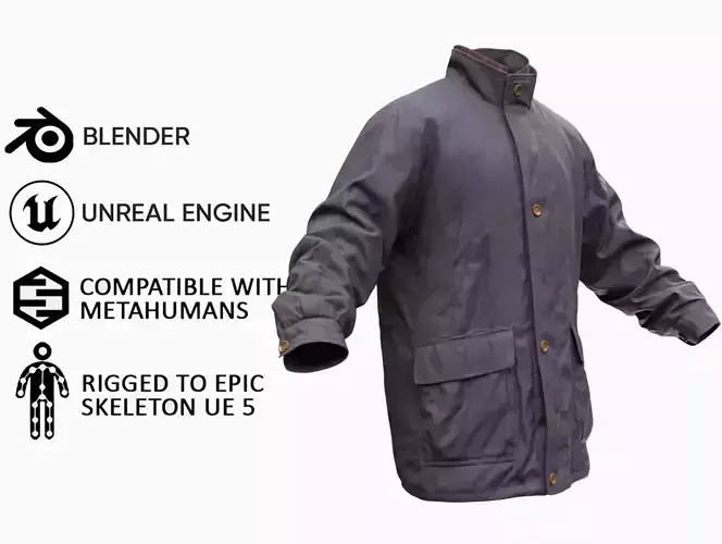 Jacket 62 - All MH Bodies and UE5 Skeletons - Rigged