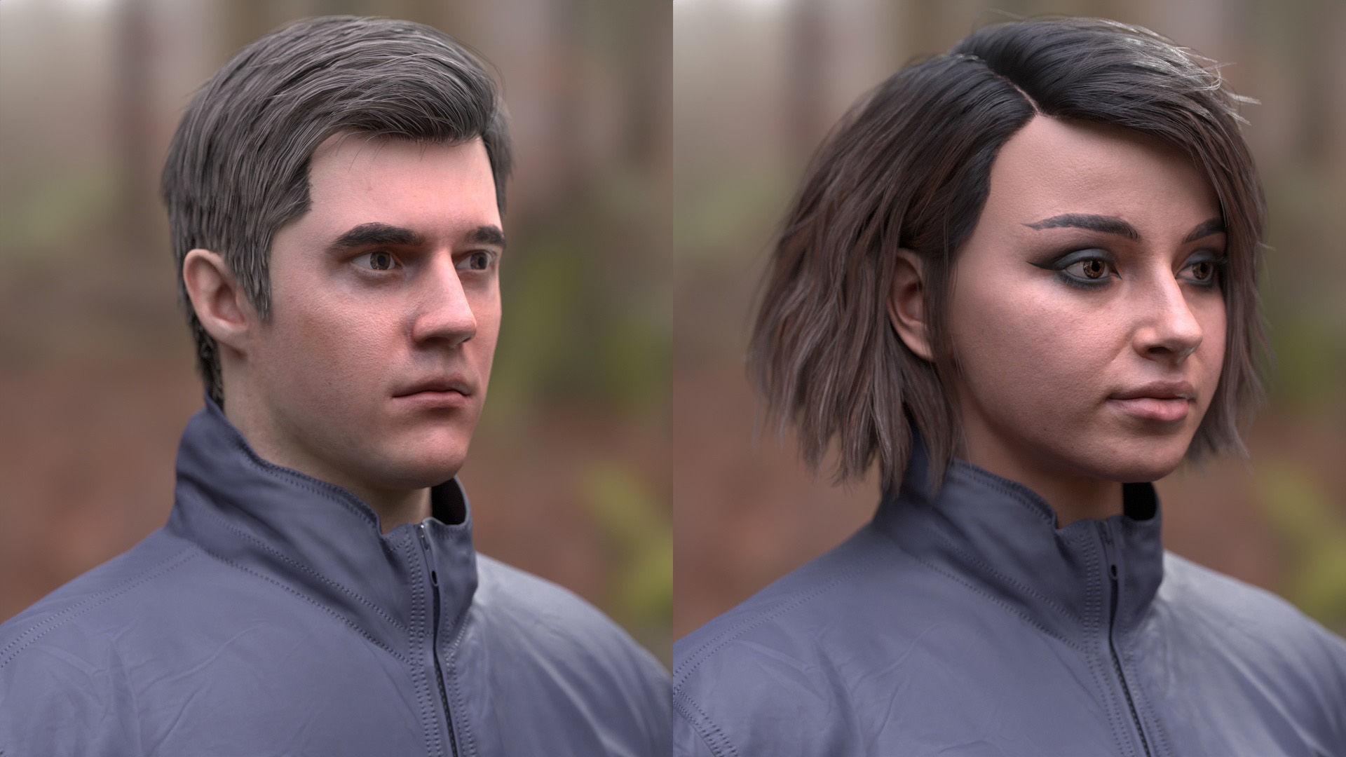 Jumpsuit 1 - All MH Bodies and UE5 Skeletons - Rigged Low-poly 3D model_19