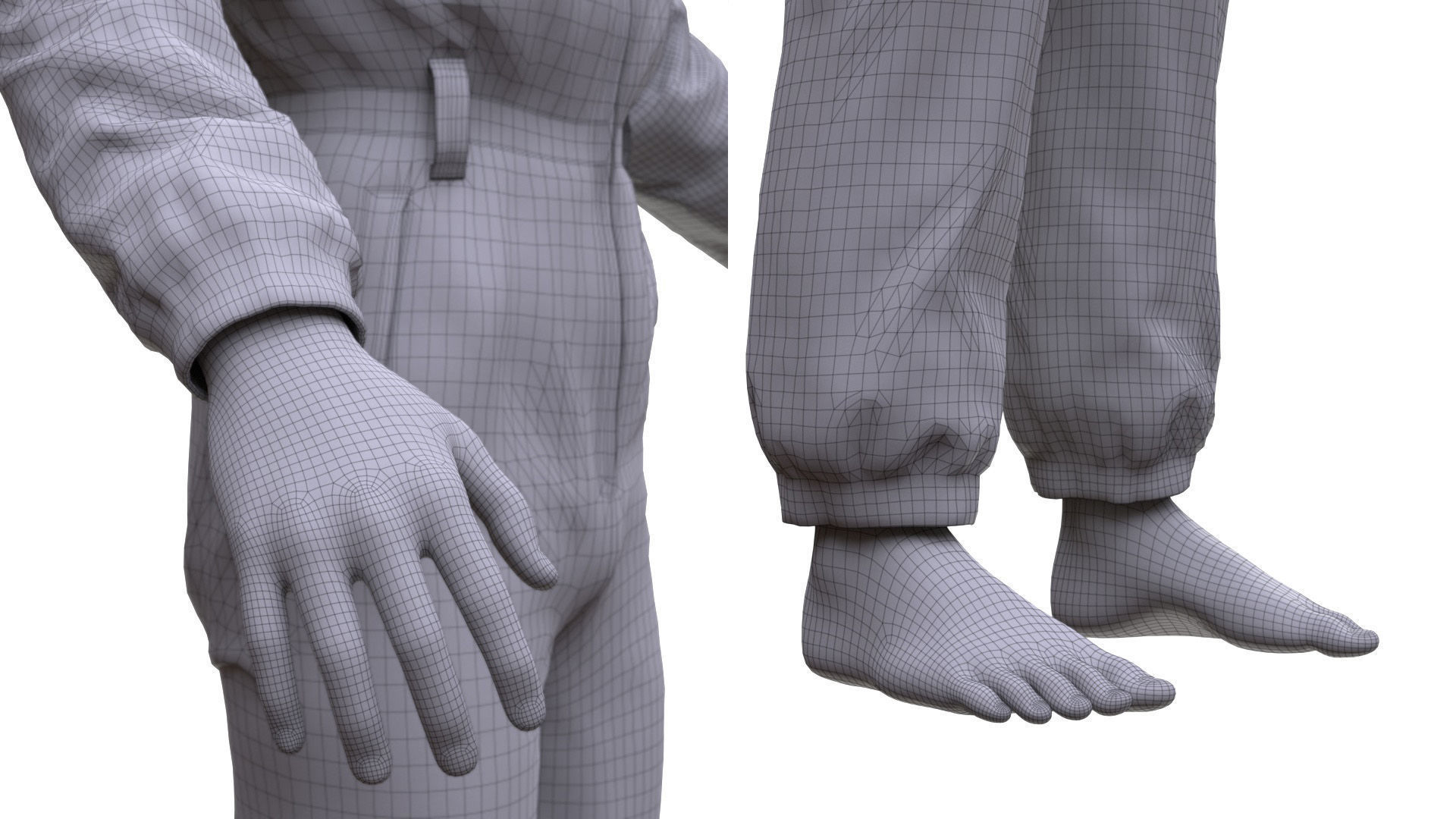 Jumpsuit 1 - All MH Bodies and UE5 Skeletons - Rigged Low-poly 3D model_18