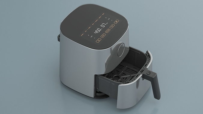 Air Fryer Steel 3D model 5