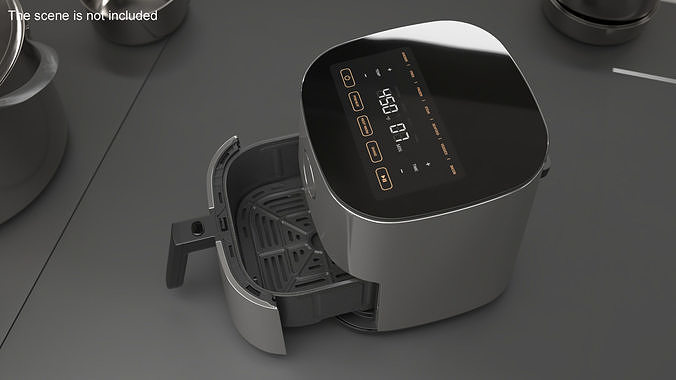 Air Fryer Steel 3D model 2