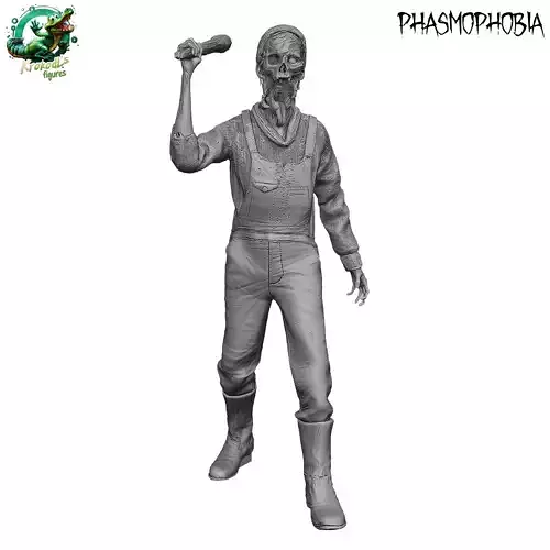 Phasmophobia Ghost Zombie Fisherman male plus bust 3D print model
