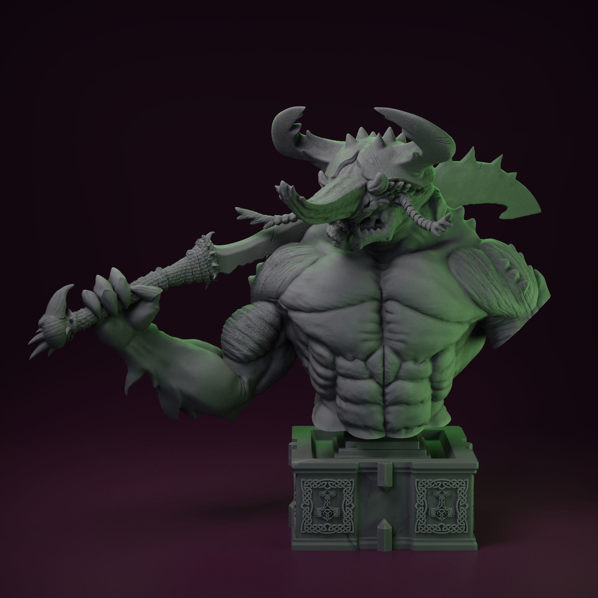 Centauride - Bust 3D print model_1