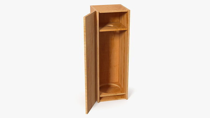 Wooden Box for Champagne Open 3D model 6