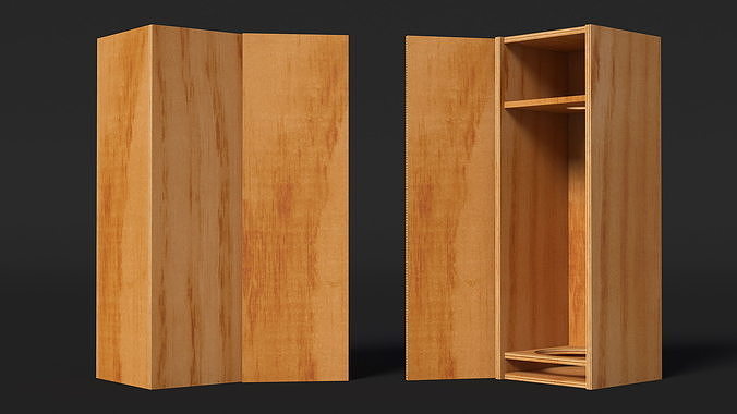 Wooden Box for Champagne Open 3D model 4