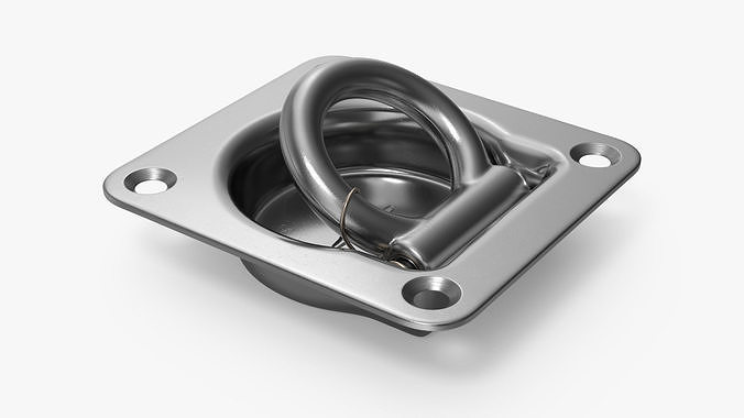 Caliber D-Ring Chrome Anchor 3D model 7