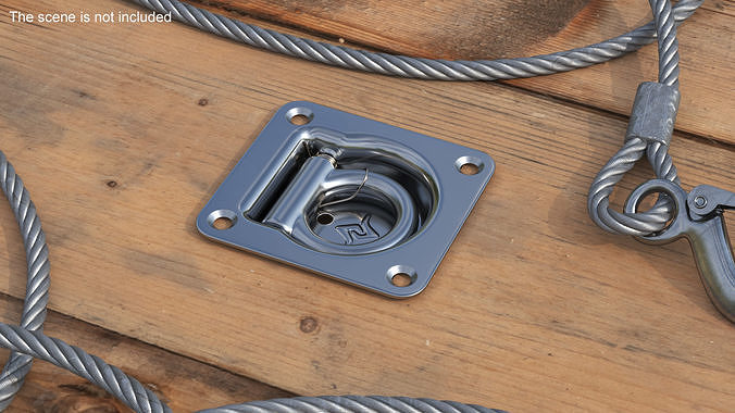 Caliber D-Ring Chrome Anchor 3D model