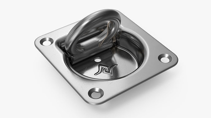Caliber D-Ring Chrome Anchor 3D model 6
