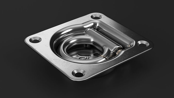 Caliber D-Ring Chrome Anchor 3D model 3