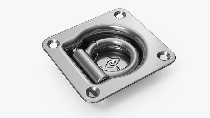 Caliber D-Ring Chrome Anchor 3D model 5