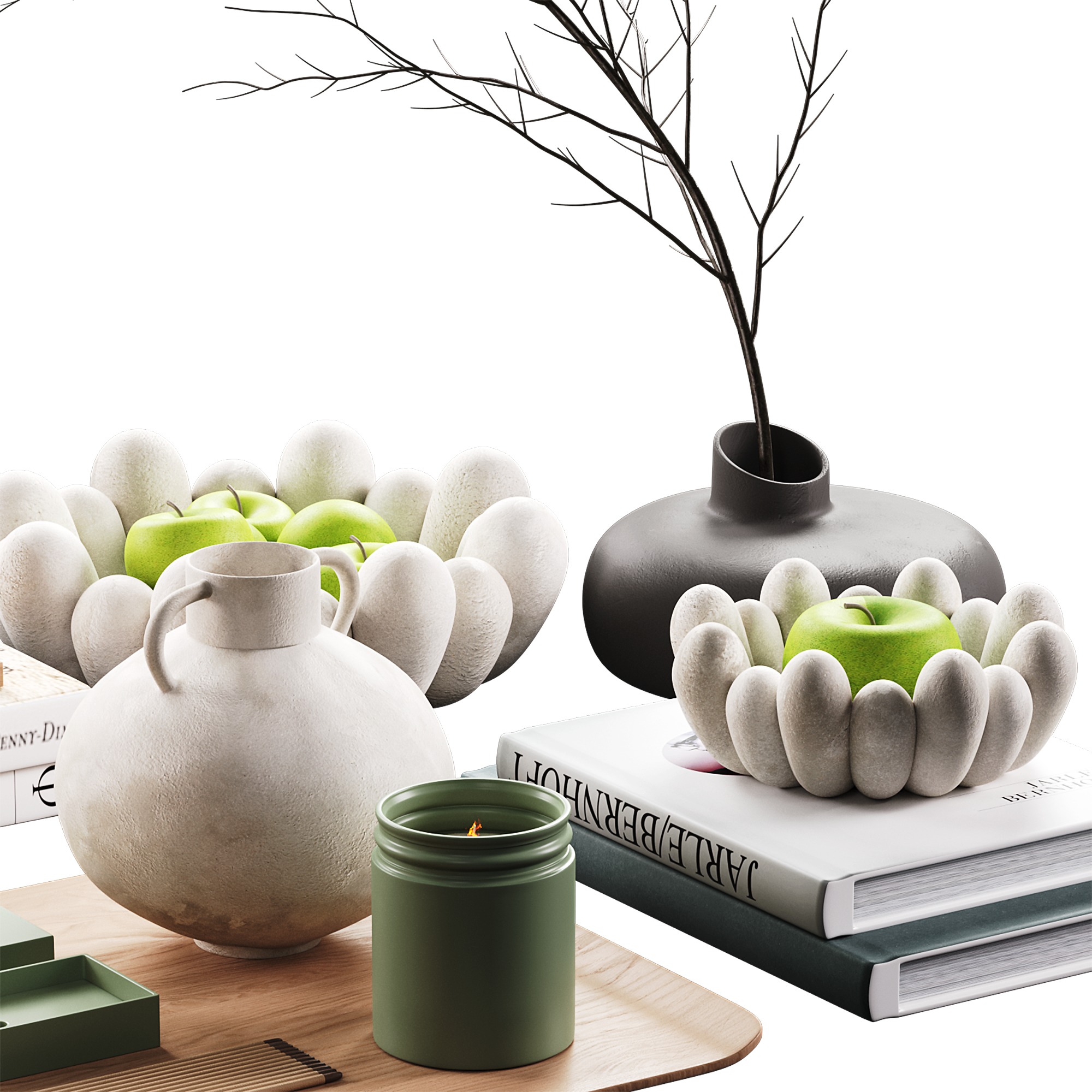 Decorative set 10 Low-poly 3D model_4