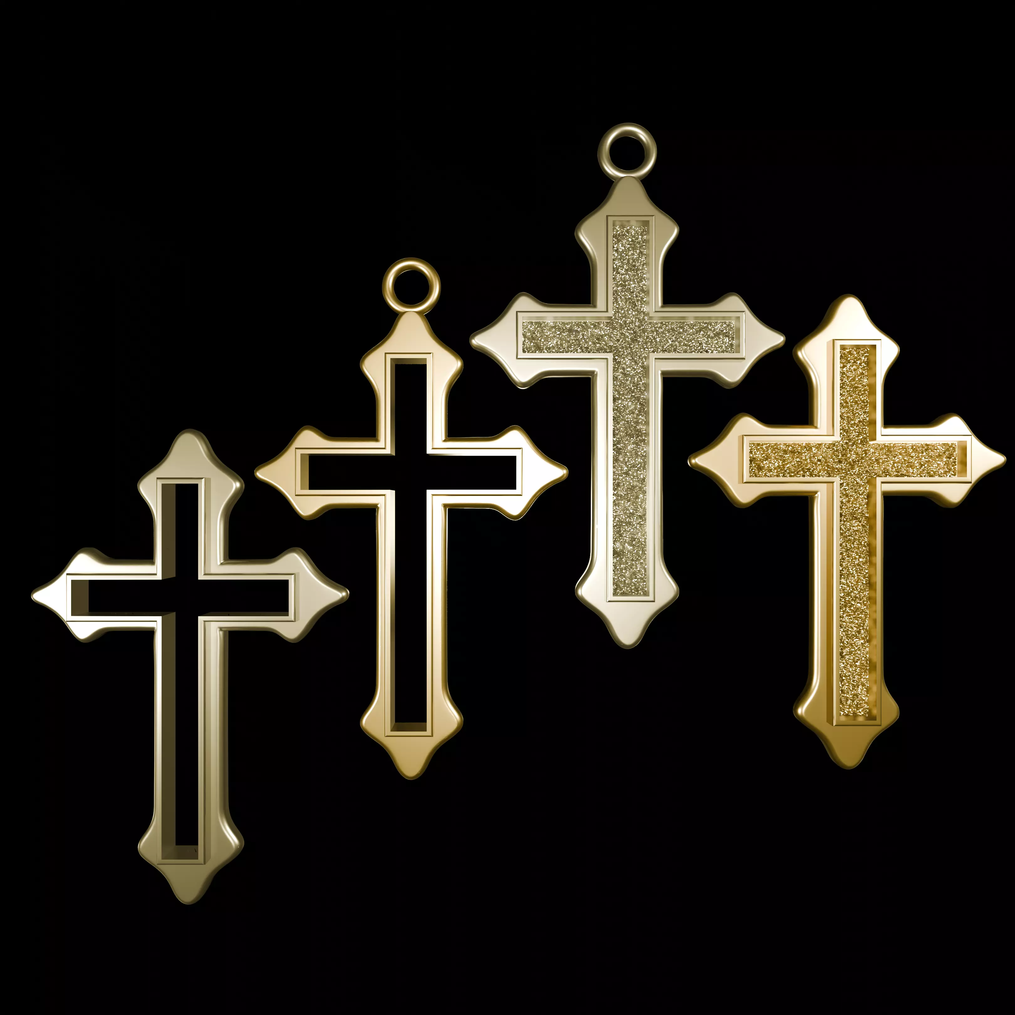 cross necklace 3D print model