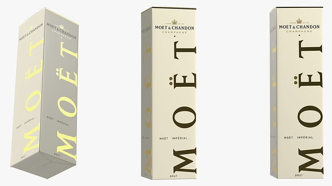 Champagne Box Moet and Chandon Brut Imperial 3D model 6