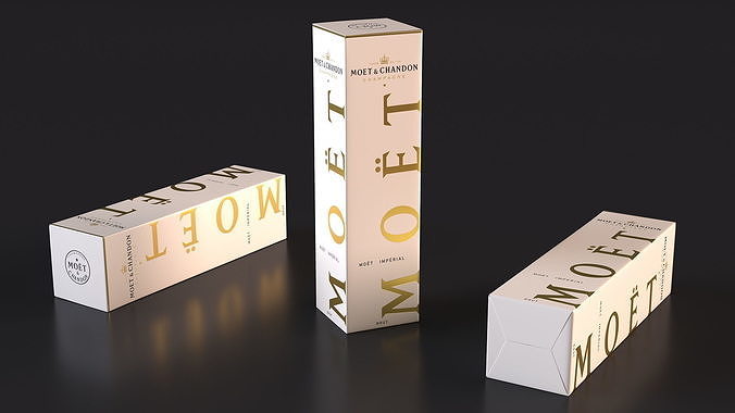 Champagne Box Moet and Chandon Brut Imperial 3D model 3