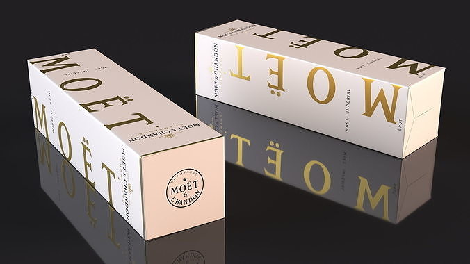 Champagne Box Moet and Chandon Brut Imperial 3D model 4
