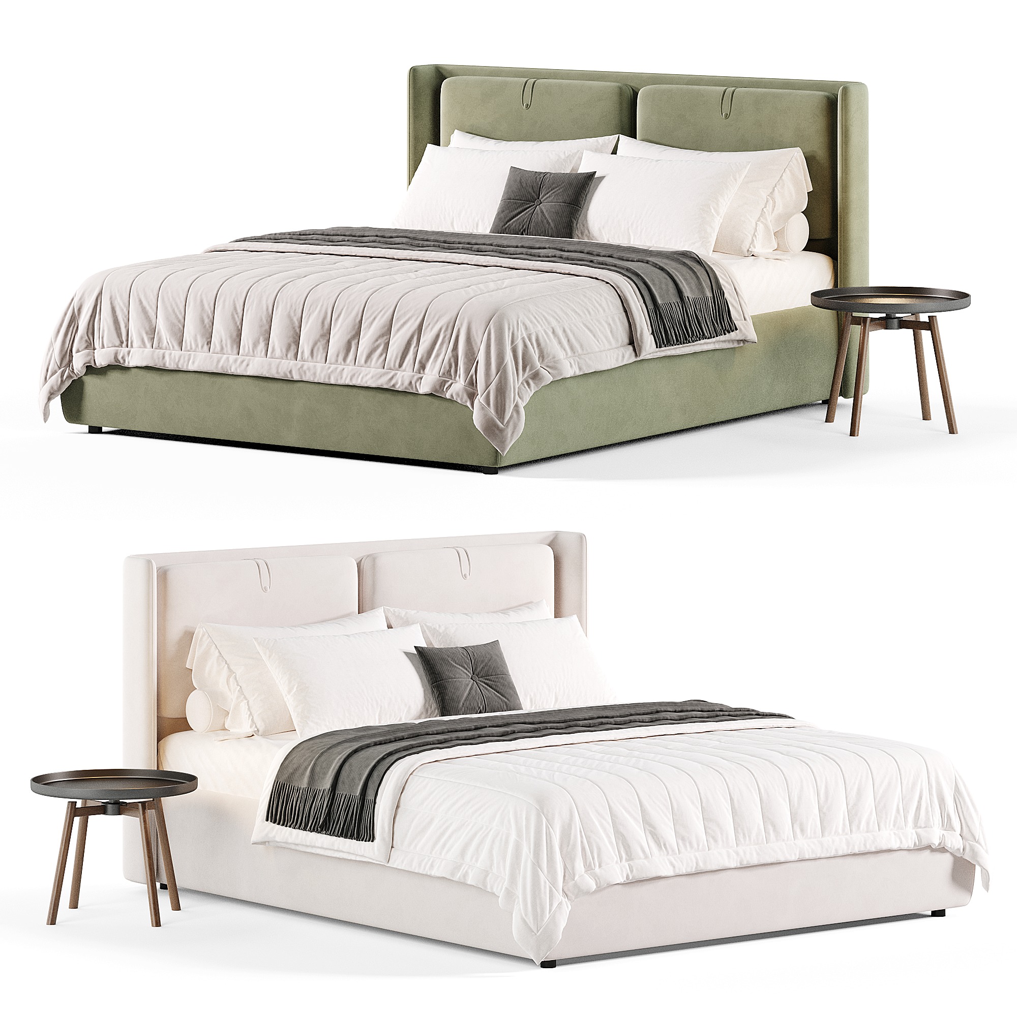 KATE bed Low-poly 3D model_3