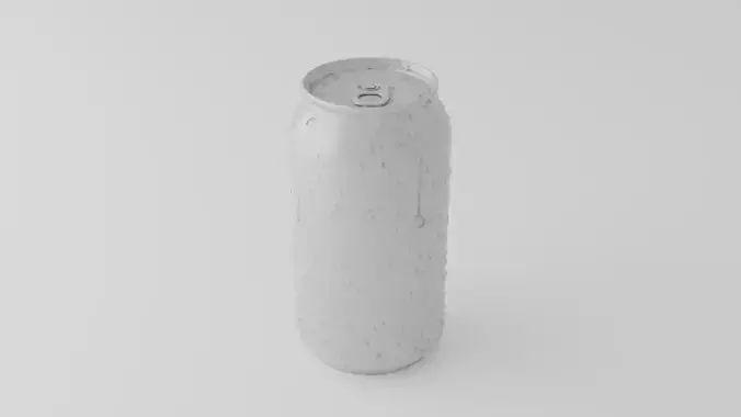 Sodacan 12 oz with condensation droplets 3D model