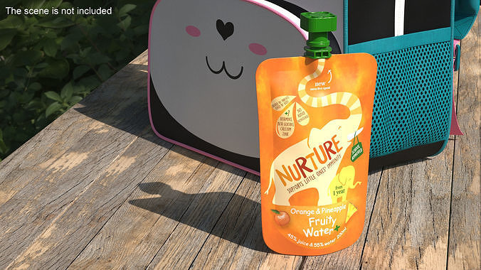 Nurture Fruity Water Orange and Pineapple 3D model