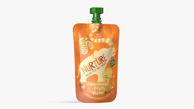 Nurture Fruity Water Orange and Pineapple 3D model 5
