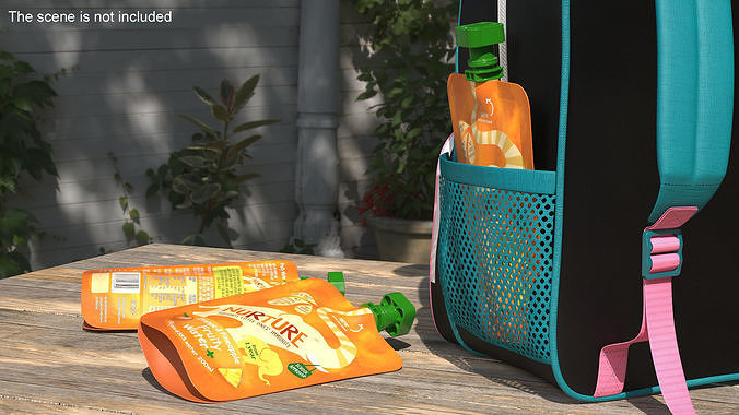 Nurture Fruity Water Orange and Pineapple 3D model 2