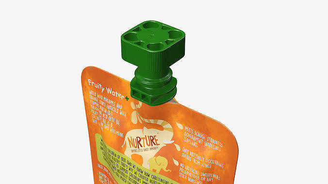 Nurture Fruity Water Orange and Pineapple 3D model 7