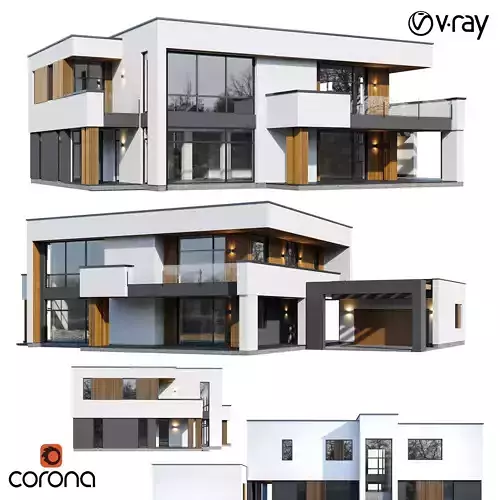 Modern house V89 3D model