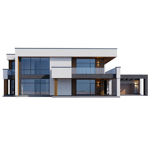 Modern house V89 3D model 3
