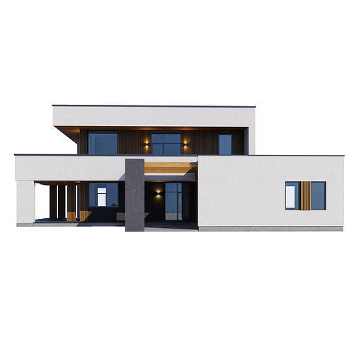 Modern house V89 3D model 4