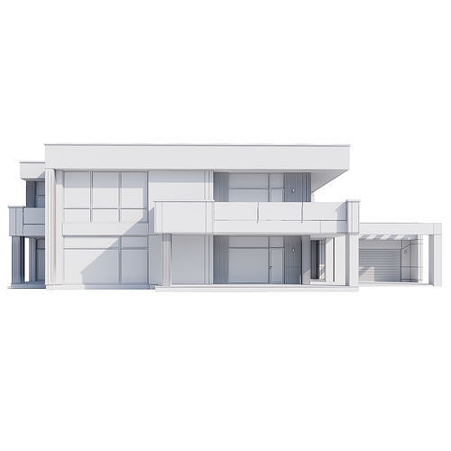 Modern house V89 3D model 7