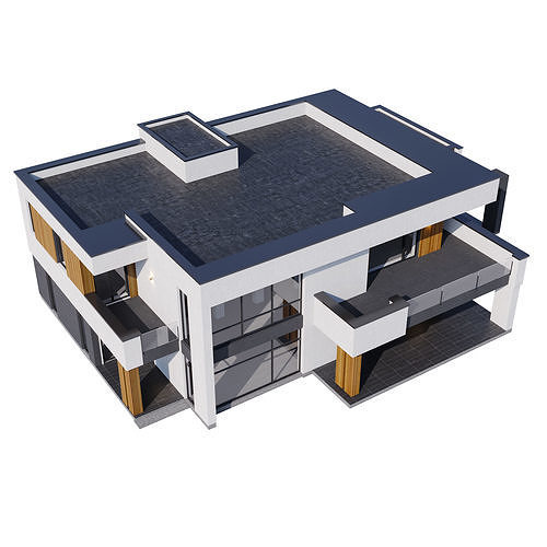 Modern house V89 3D model 5
