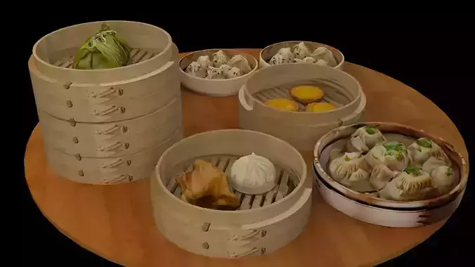 Chinese  dim sum bamboo steamer 