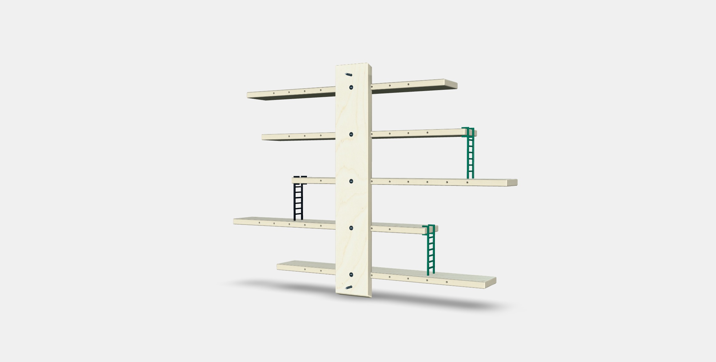 LUSTIGT Wall shelf Low-poly 3D model_2