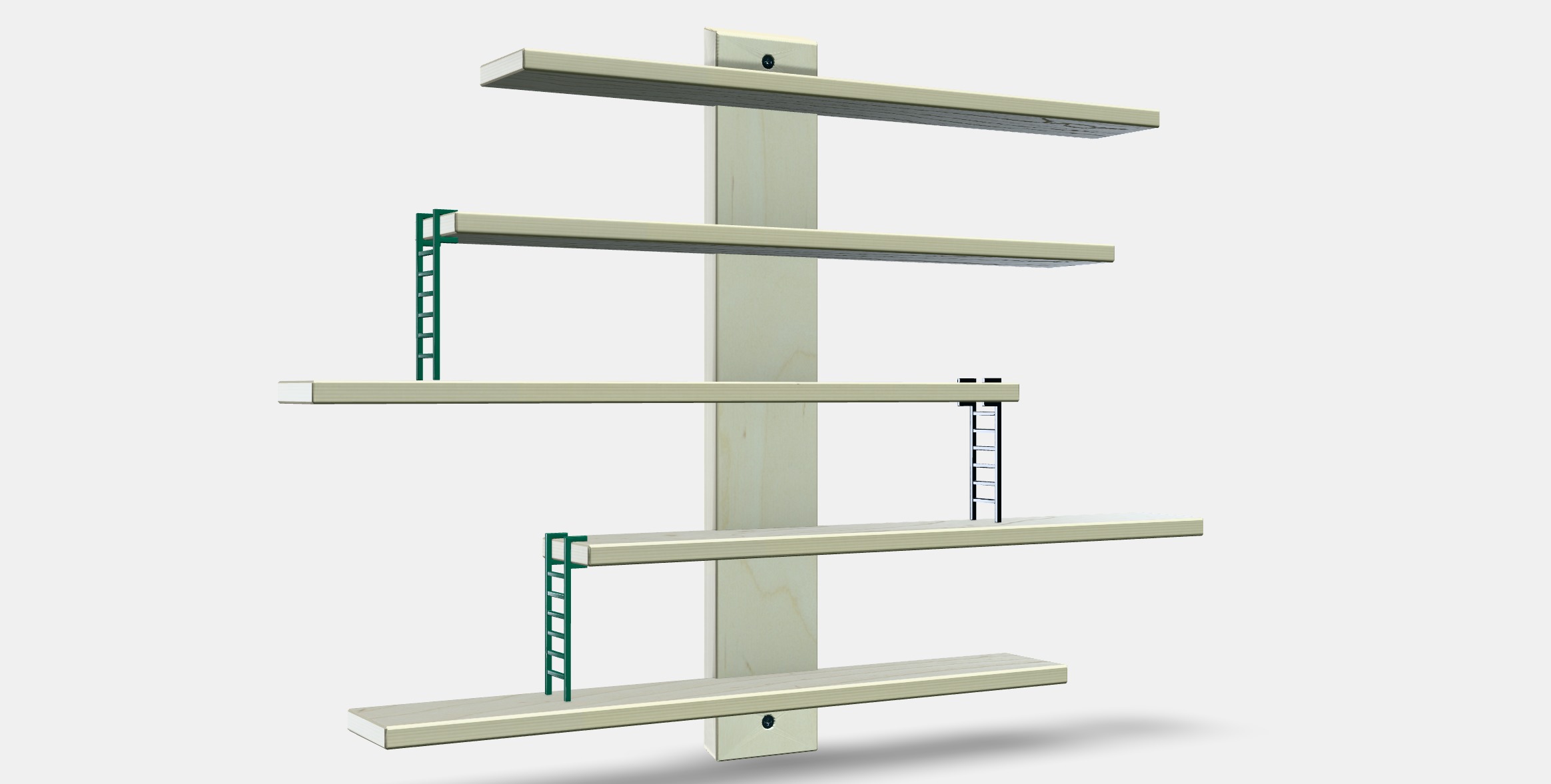 LUSTIGT Wall shelf Low-poly 3D model_9