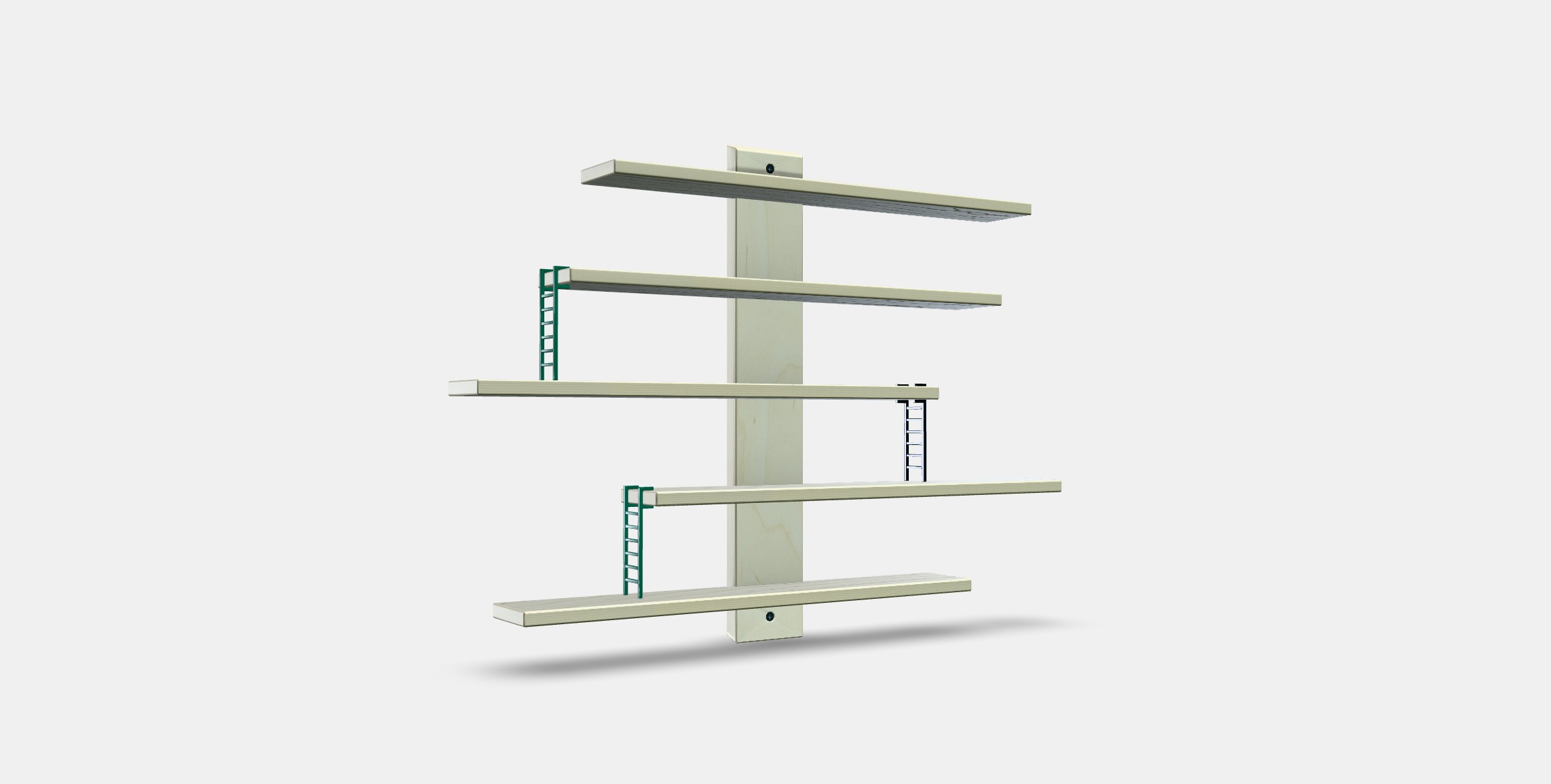 LUSTIGT Wall shelf Low-poly 3D model_5