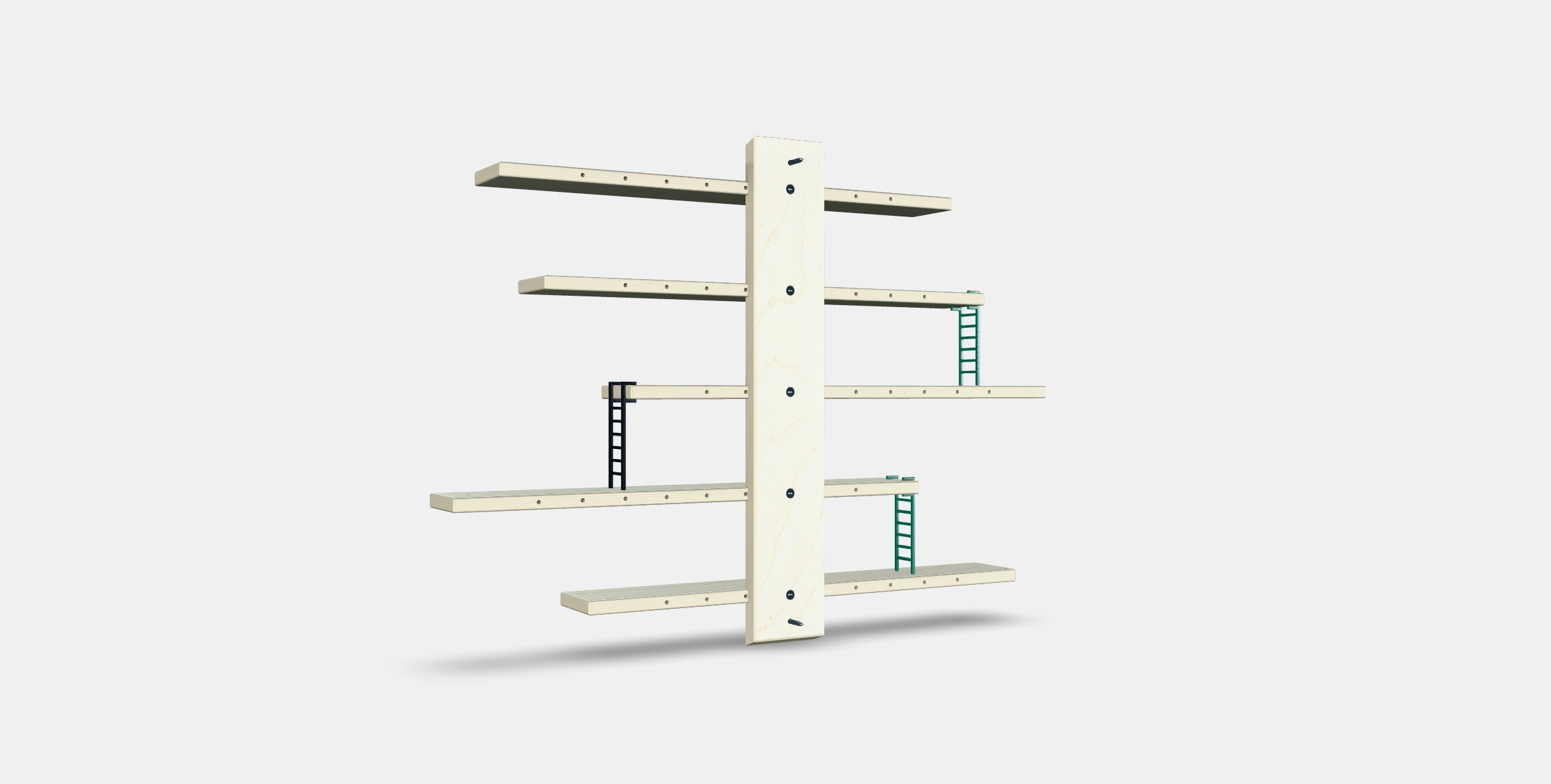 LUSTIGT Wall shelf Low-poly 3D model_16