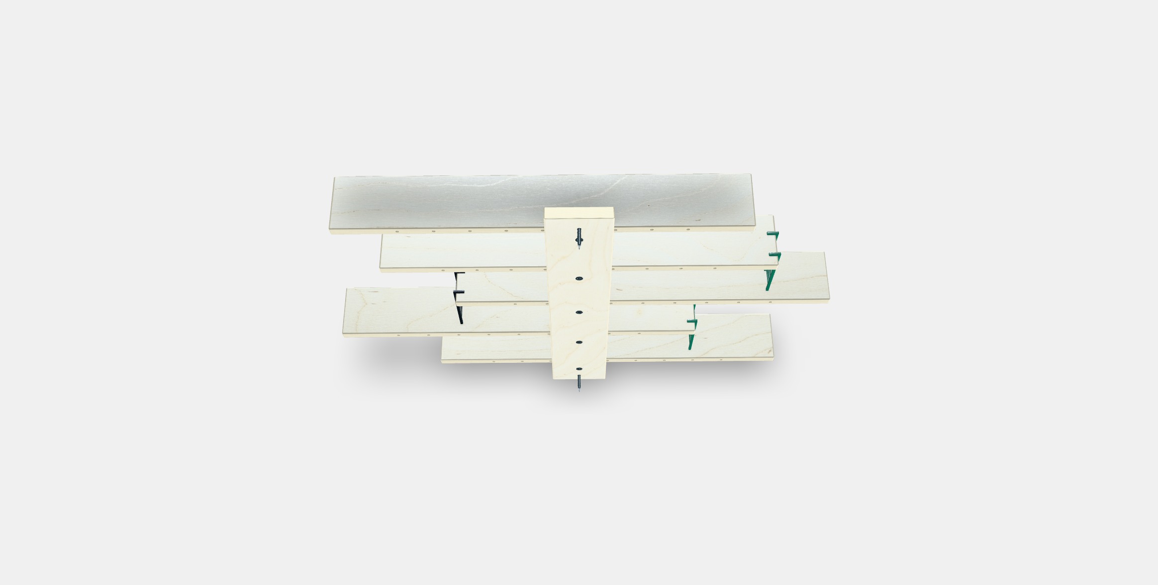 LUSTIGT Wall shelf Low-poly 3D model_6